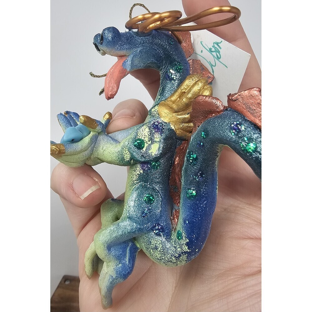 Artisan Pottery Whimsical I Gwanna Hold Your Bird Ornament Claire Barr Wilson - Picture 4 of 10